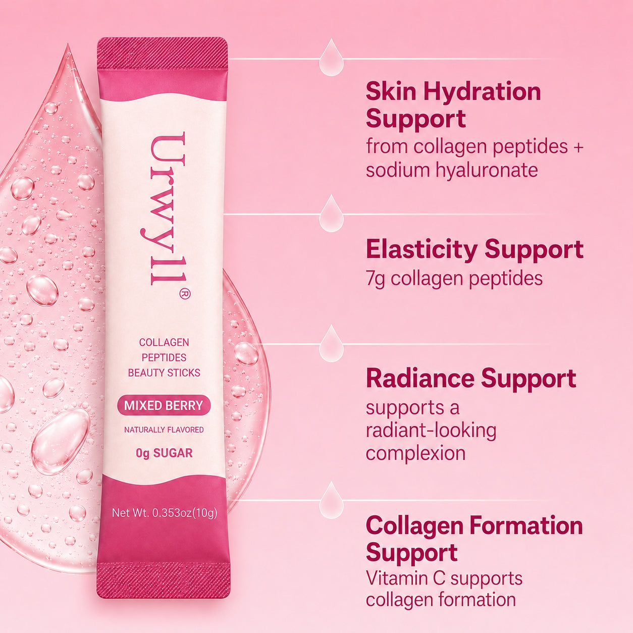 Urwyll Collagen Peptides Beauty Sticks