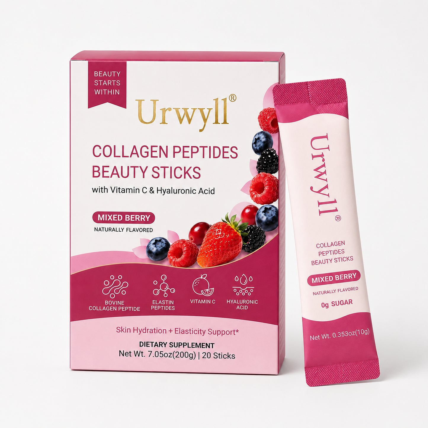 Urwyll Collagen Peptides Beauty Sticks